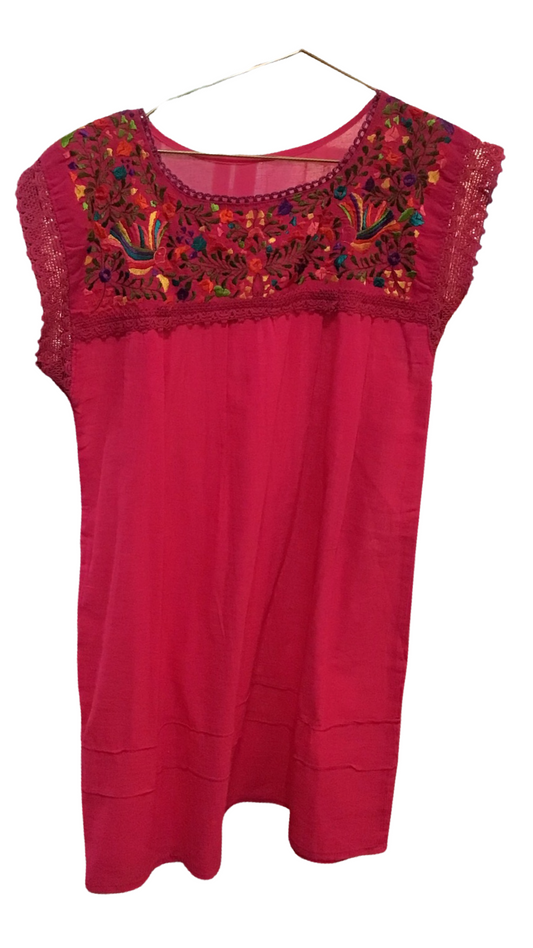 Woman’s Embroidered Pink Blouse