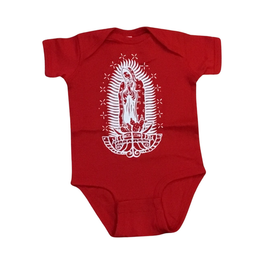 Virgin Mary baby onesie
