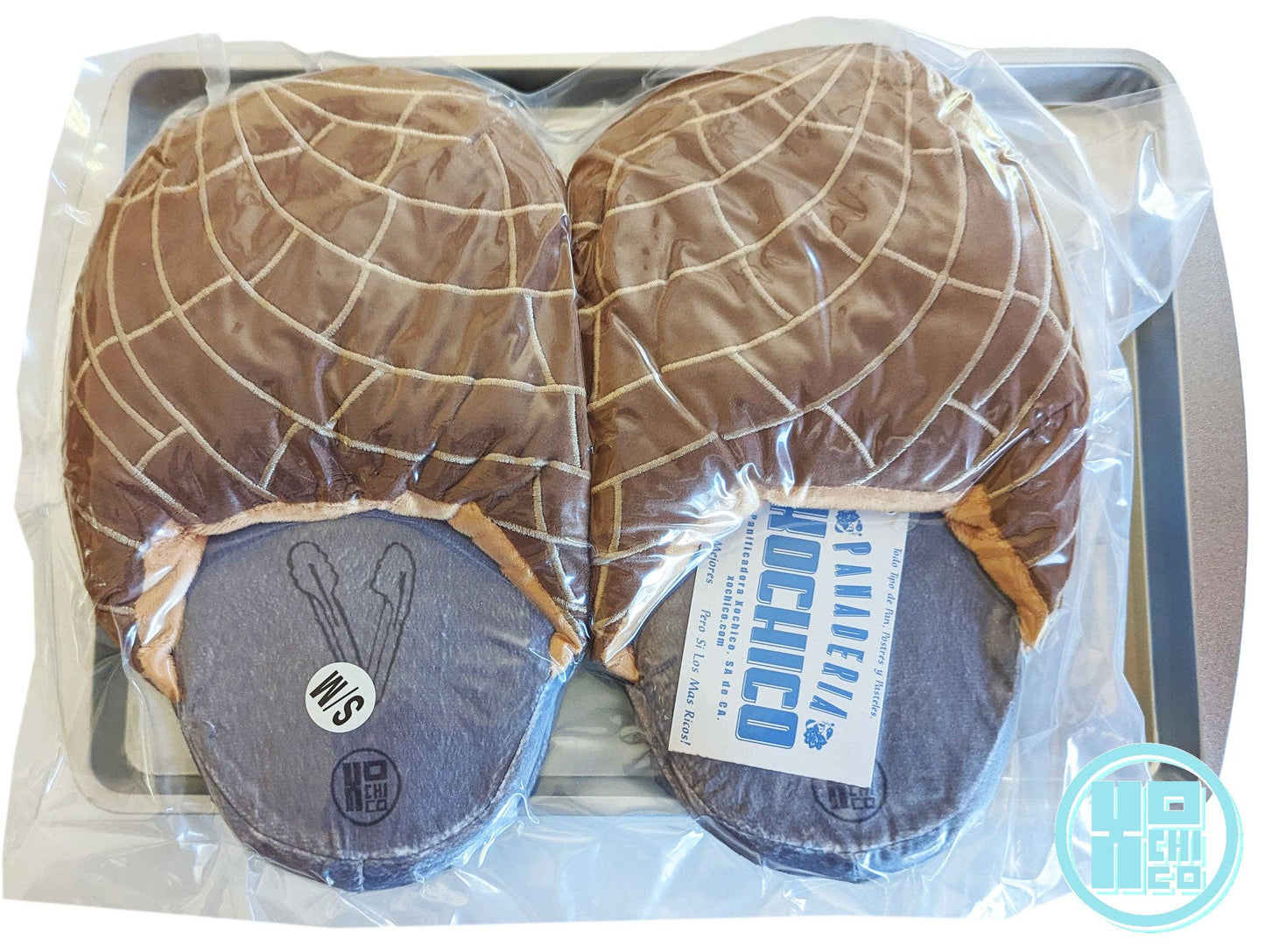 PANtuflas!! Pan Dulce Plush slippers: Chocolate Concha / S/M