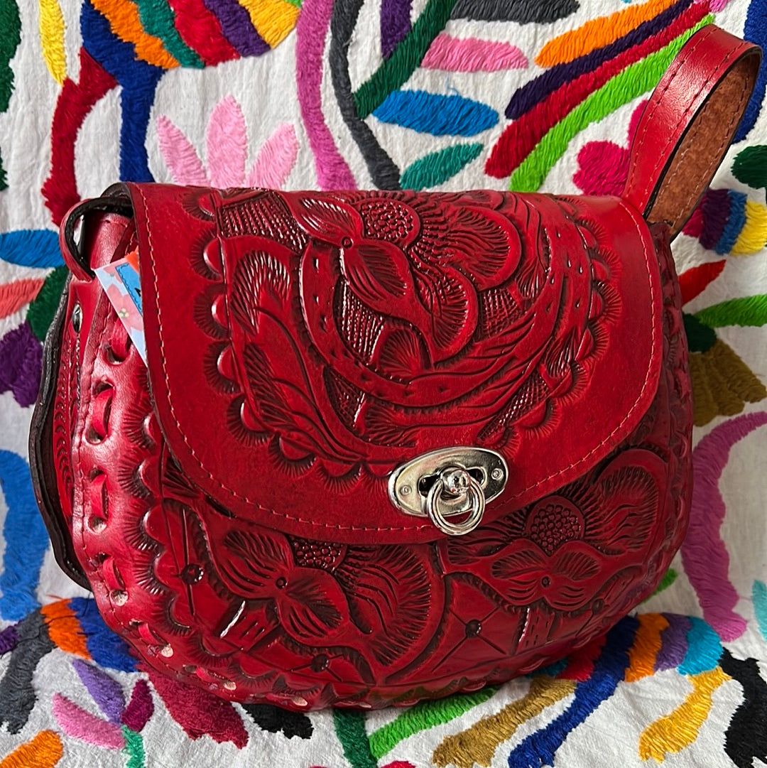 Mexican Leather Saddle Purse