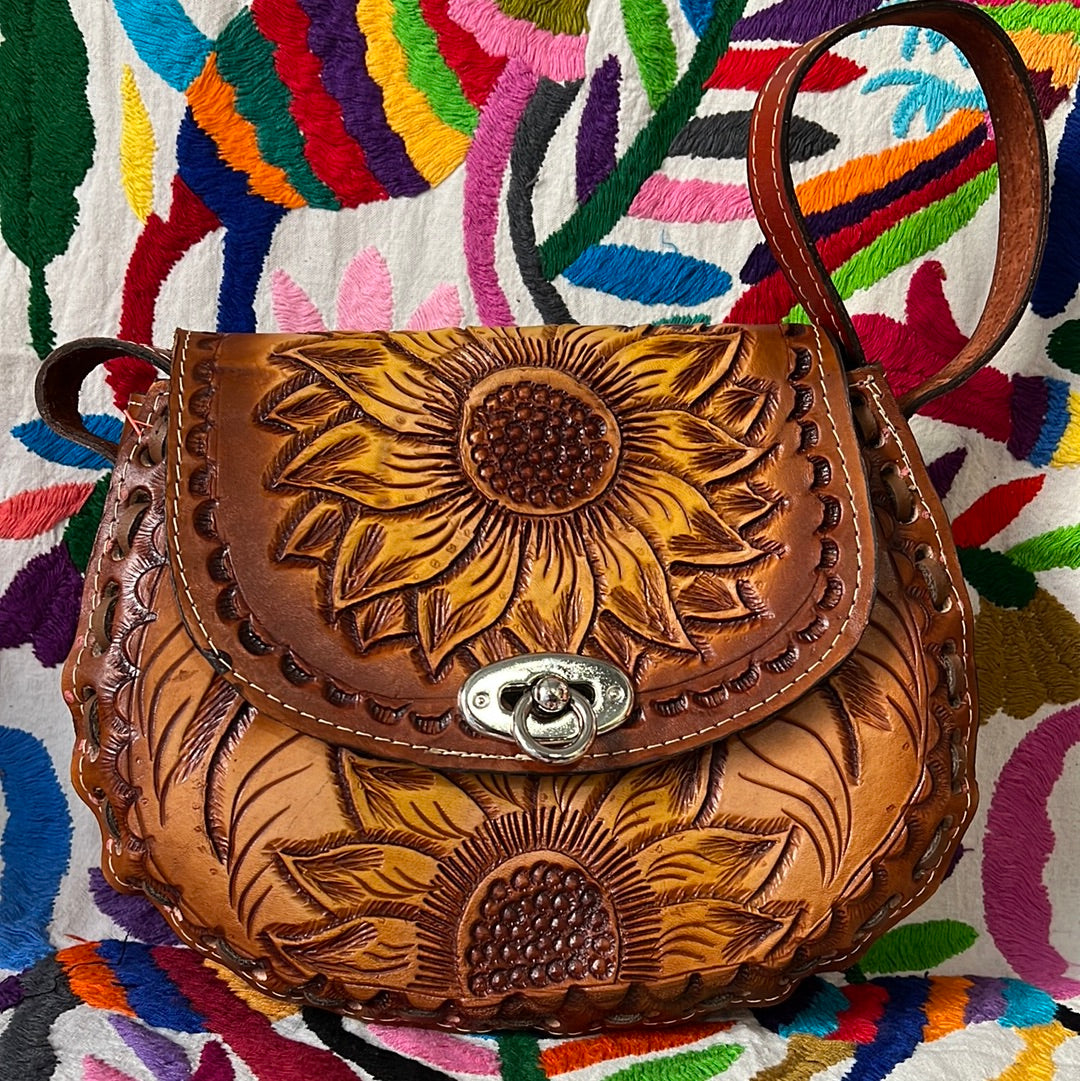 Mexican Leather Saddle Purse