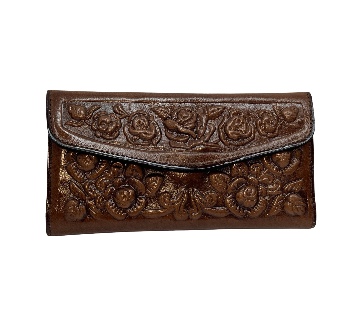 Leather Floral Wallet