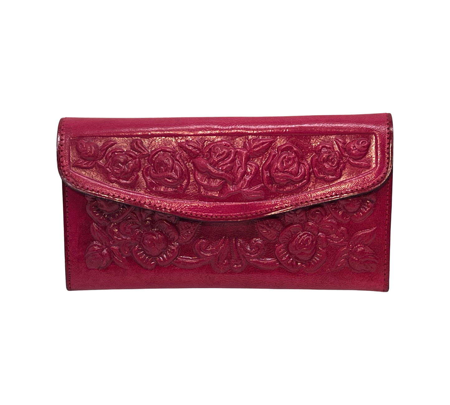 Leather Floral Wallet