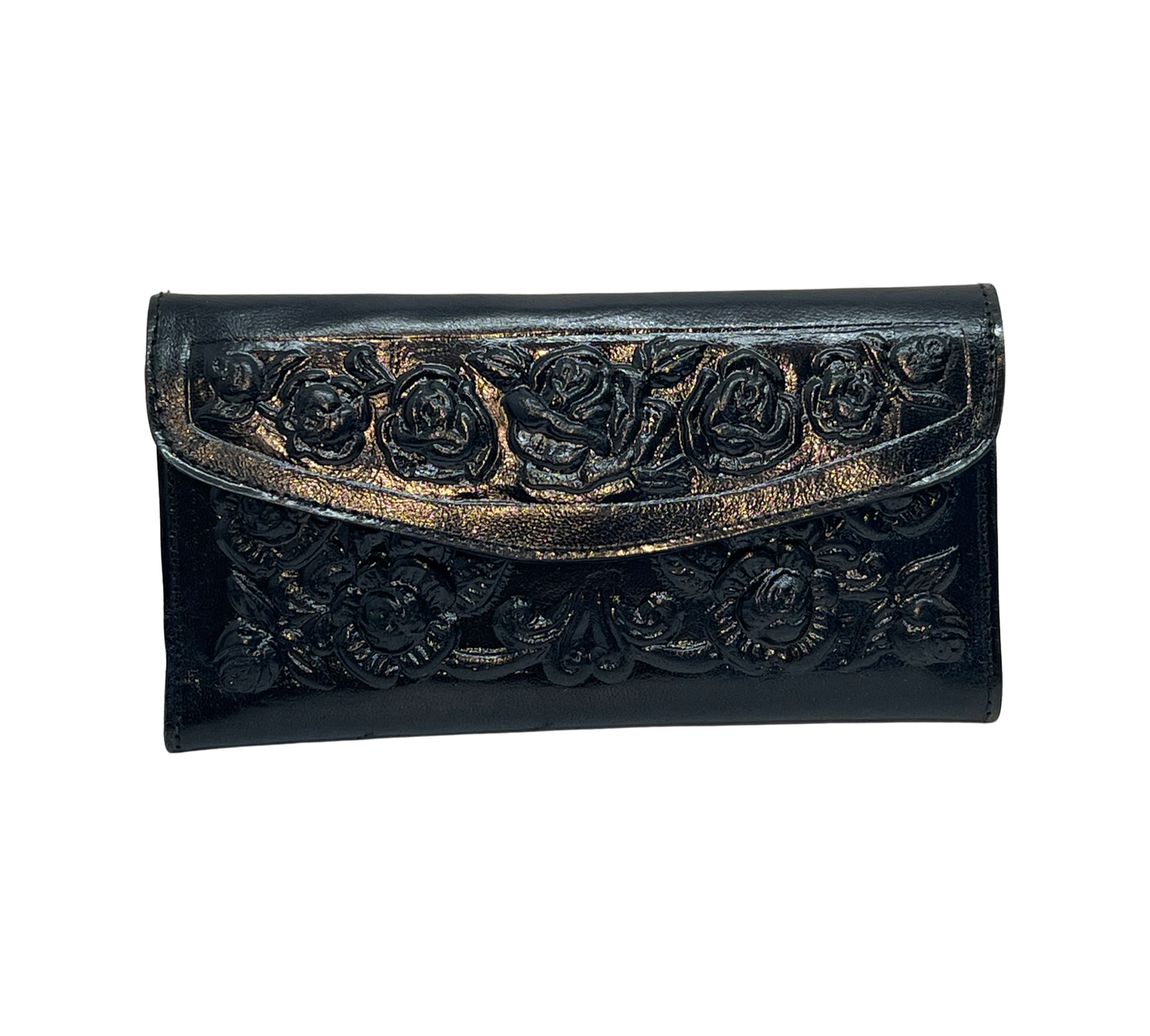 Leather Floral Wallet