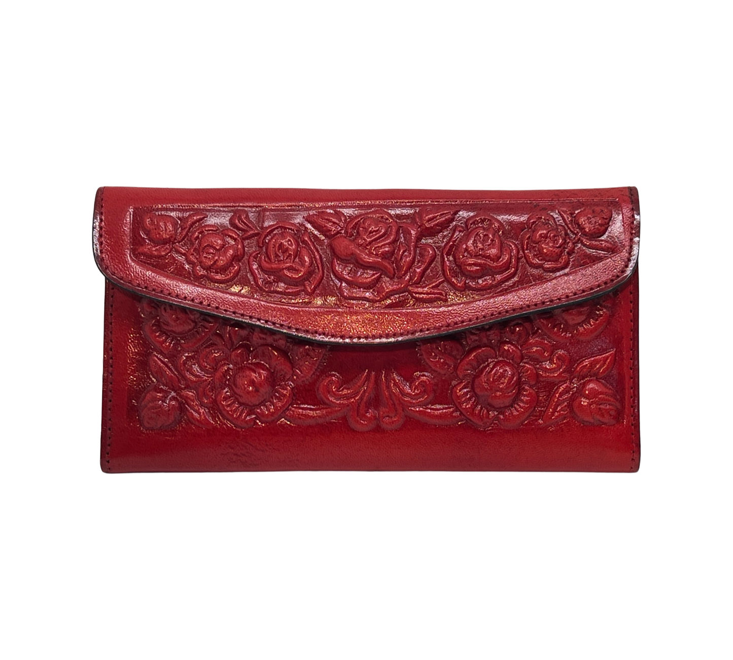 Leather Floral Wallet