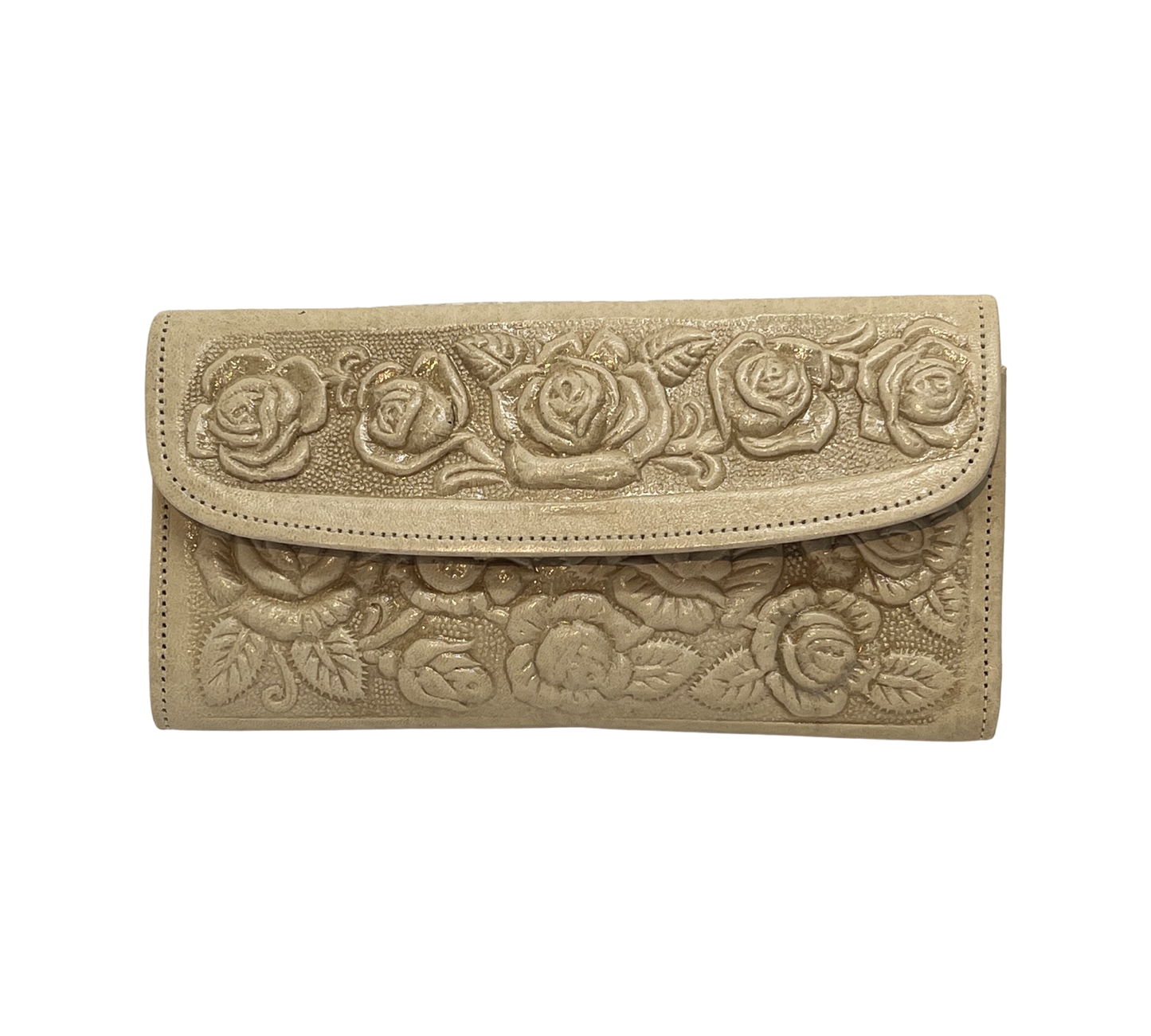 Leather Floral Wallet