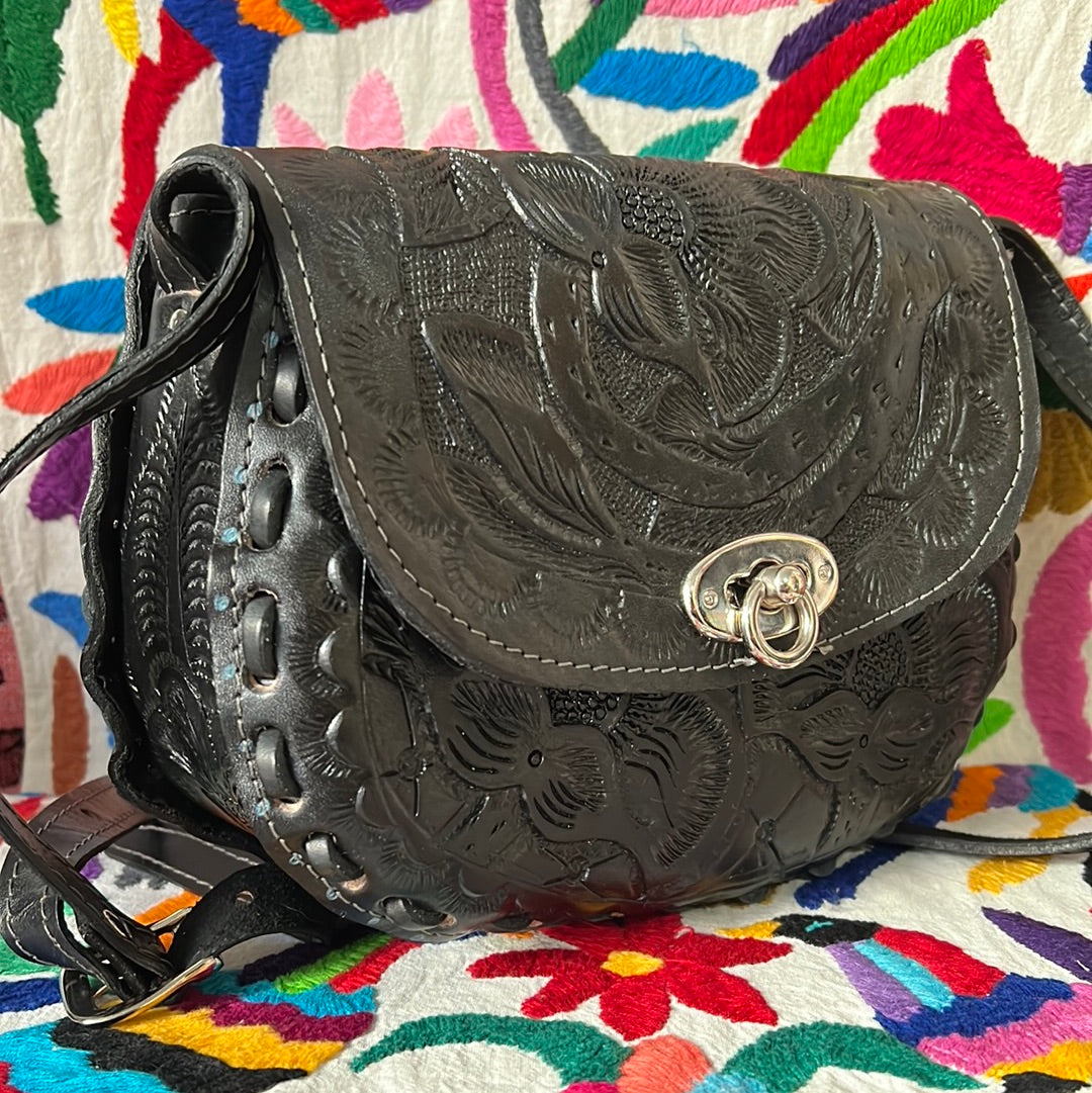 Mexican Leather Saddle Purse